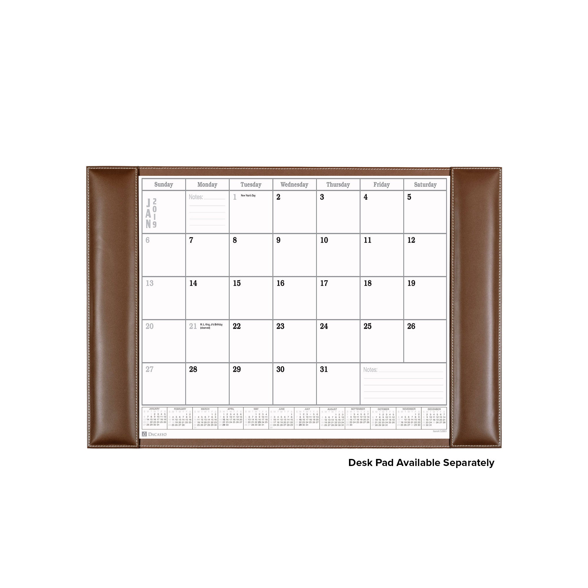 Desk Pad 2026 Monthly Calendar Insert, 24.5 x 16