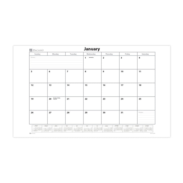 Desk Pad Monthly 2025 Calendar Insert, 28.75" x 16.75"