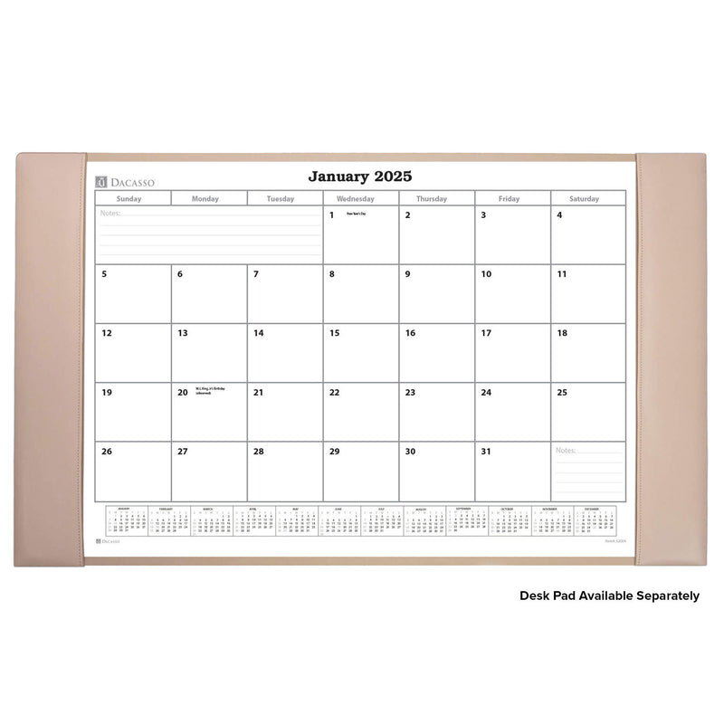 Desk Pad Monthly Calendar Insert, 28.75" x 16.75"