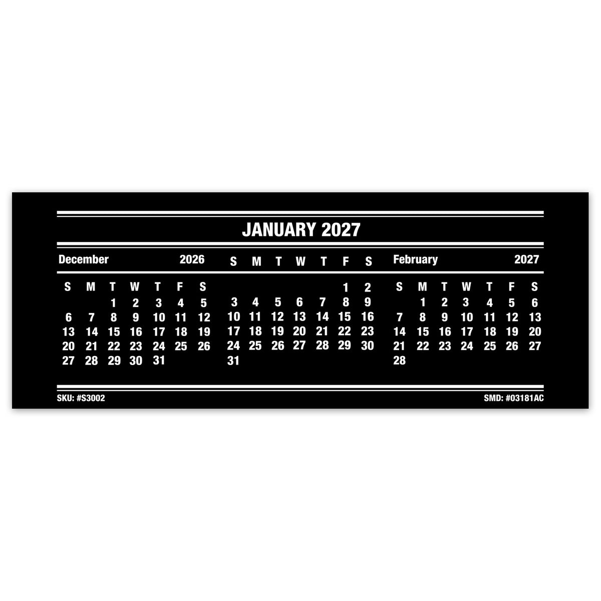 Smith McDonald 3" x 8" Calendar Cards