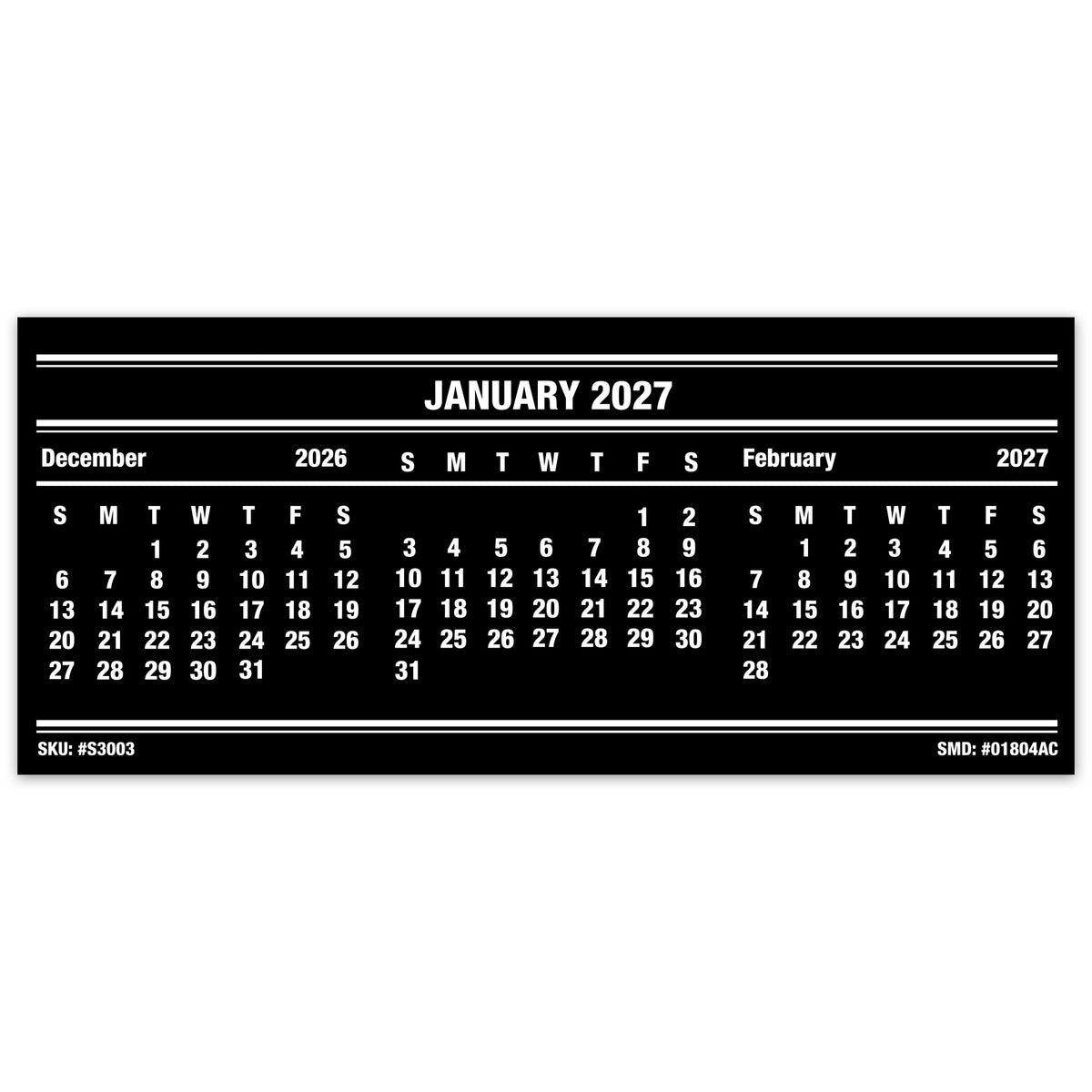 Smith McDonald 3.125" x 7.25" Calendar Cards