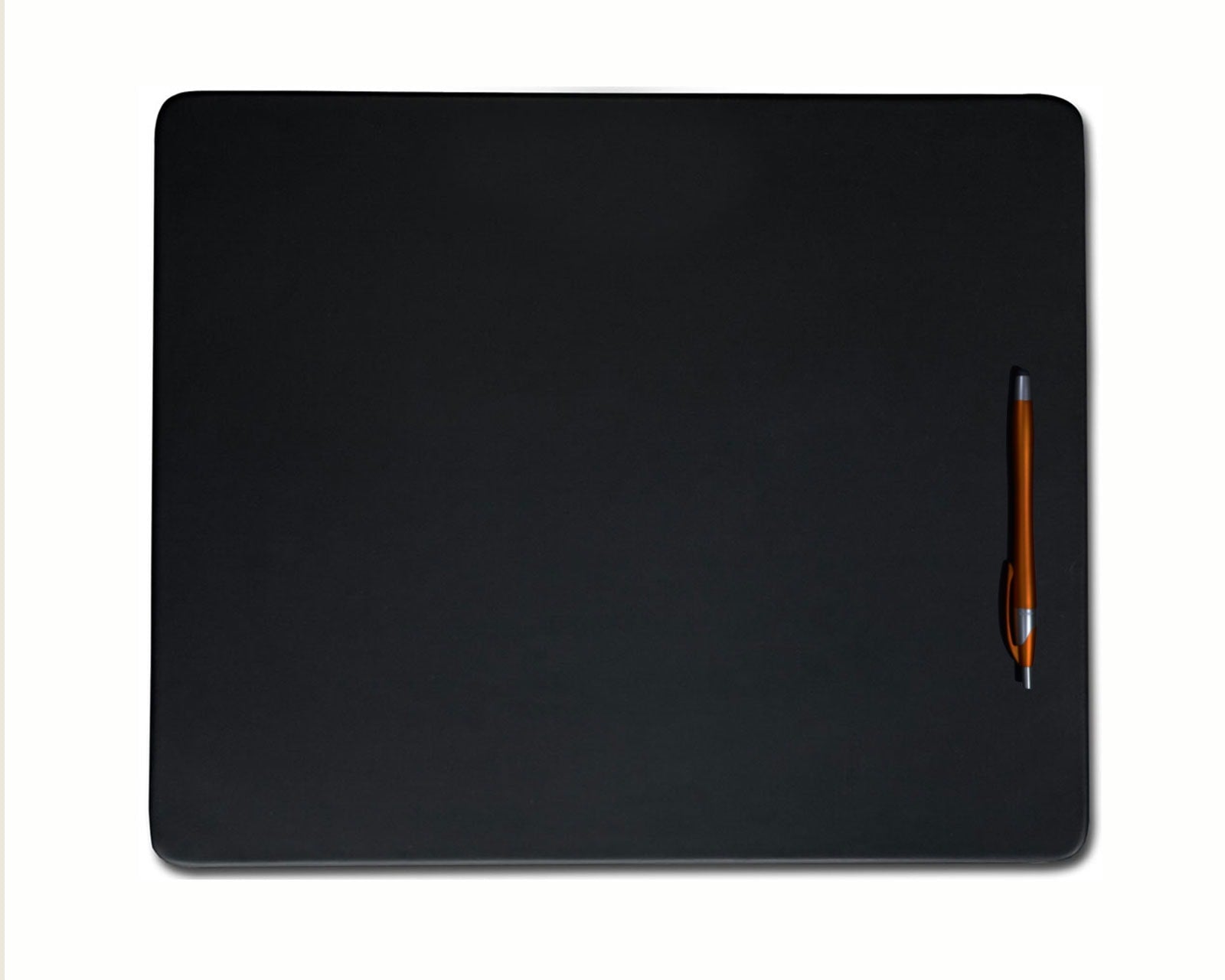 8 Seat Black Leather Conference Room Set w/ Square Coasters