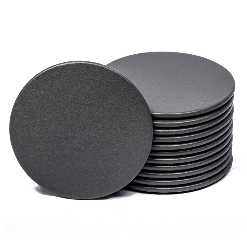 12 Seat Gray Leatherette Conference Room Set w/ Round Coasters