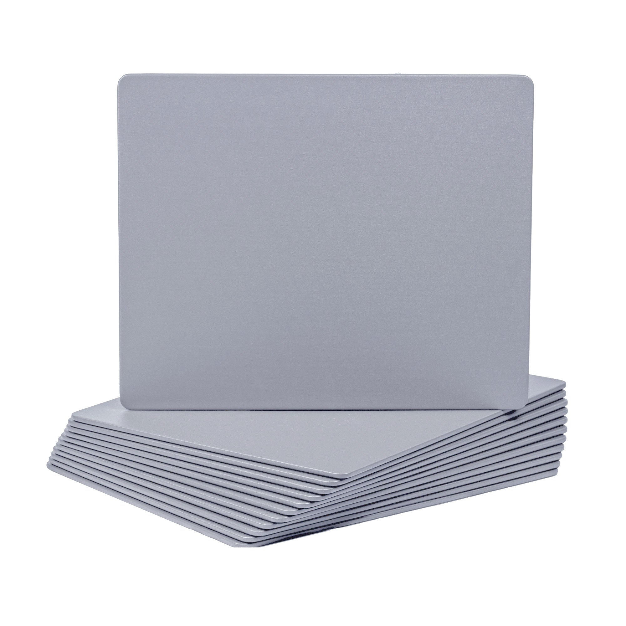 12 Seat Gray Leatherette Conference Room Set w/ Round Coasters, 17 x 14 Size Pads