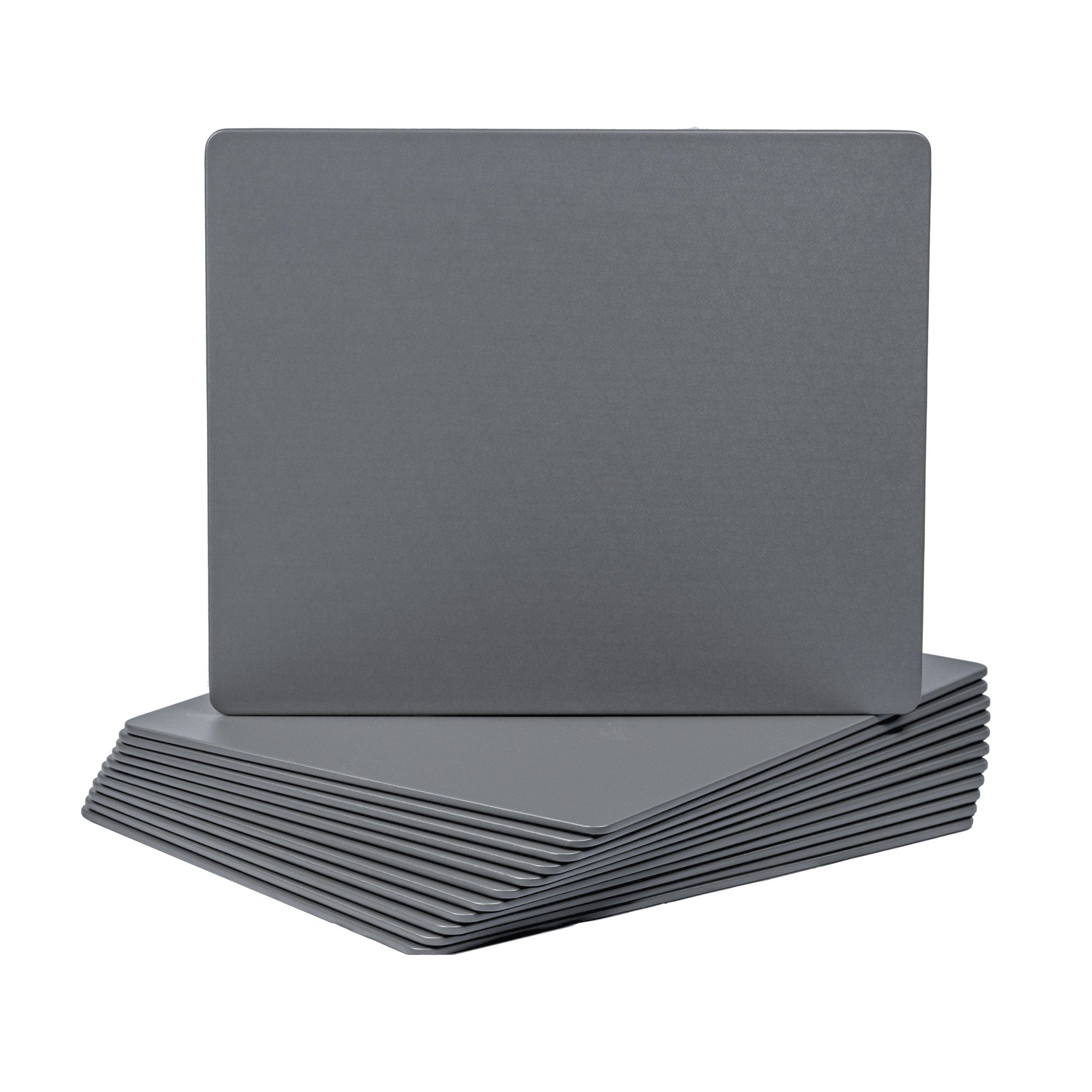12 Seat Gray Leather Conference Room Set w/ Round Coasters
