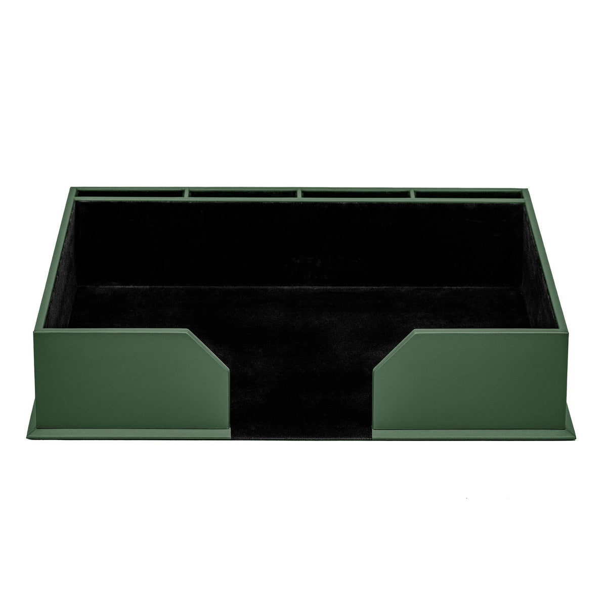 12 Seat Dark Green Leatherette Conference Room Set w/ Round Coasters, 17 x 14 Size Pads