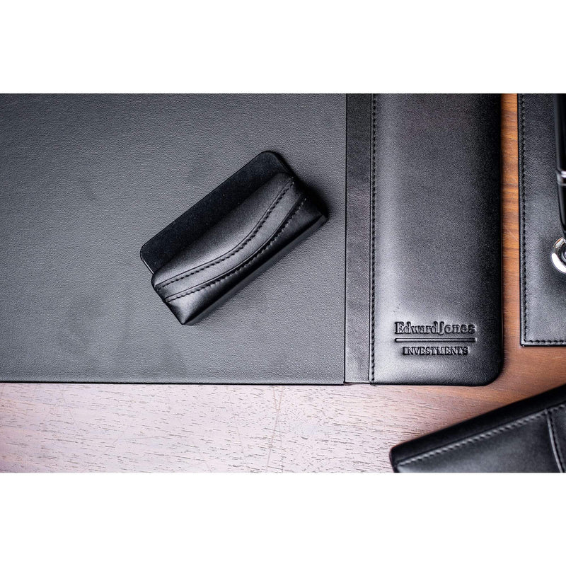 Classic Black Leather Business Card Holder
