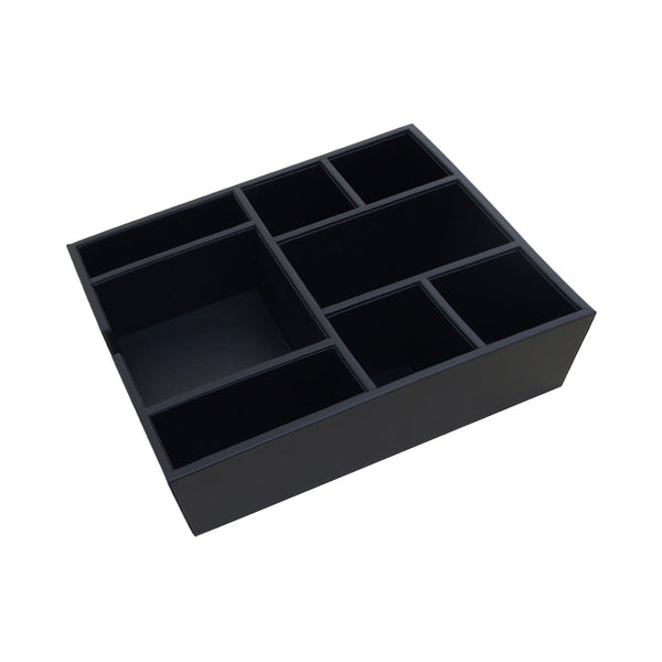 Classic Black Leather Condiment Tray