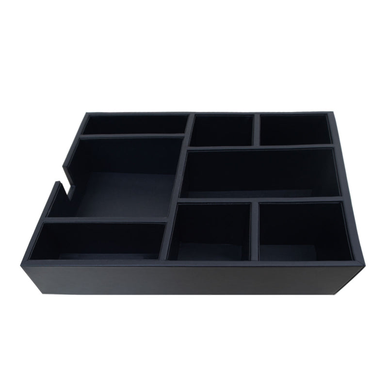 Classic Black Leather Condiment Tray