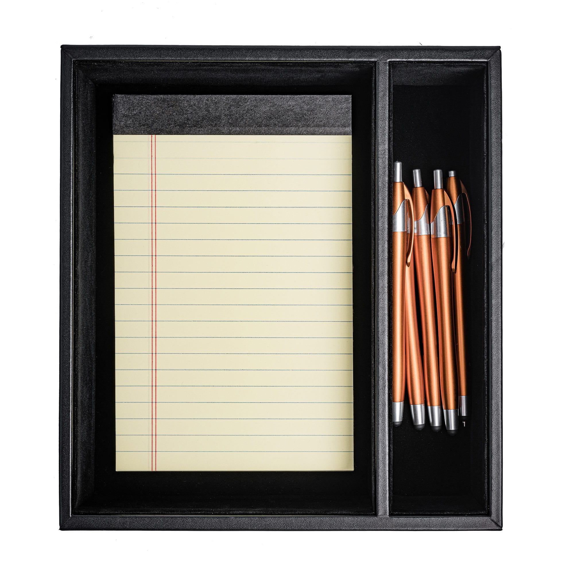 Classic Black Leather Junior Pad Organizer