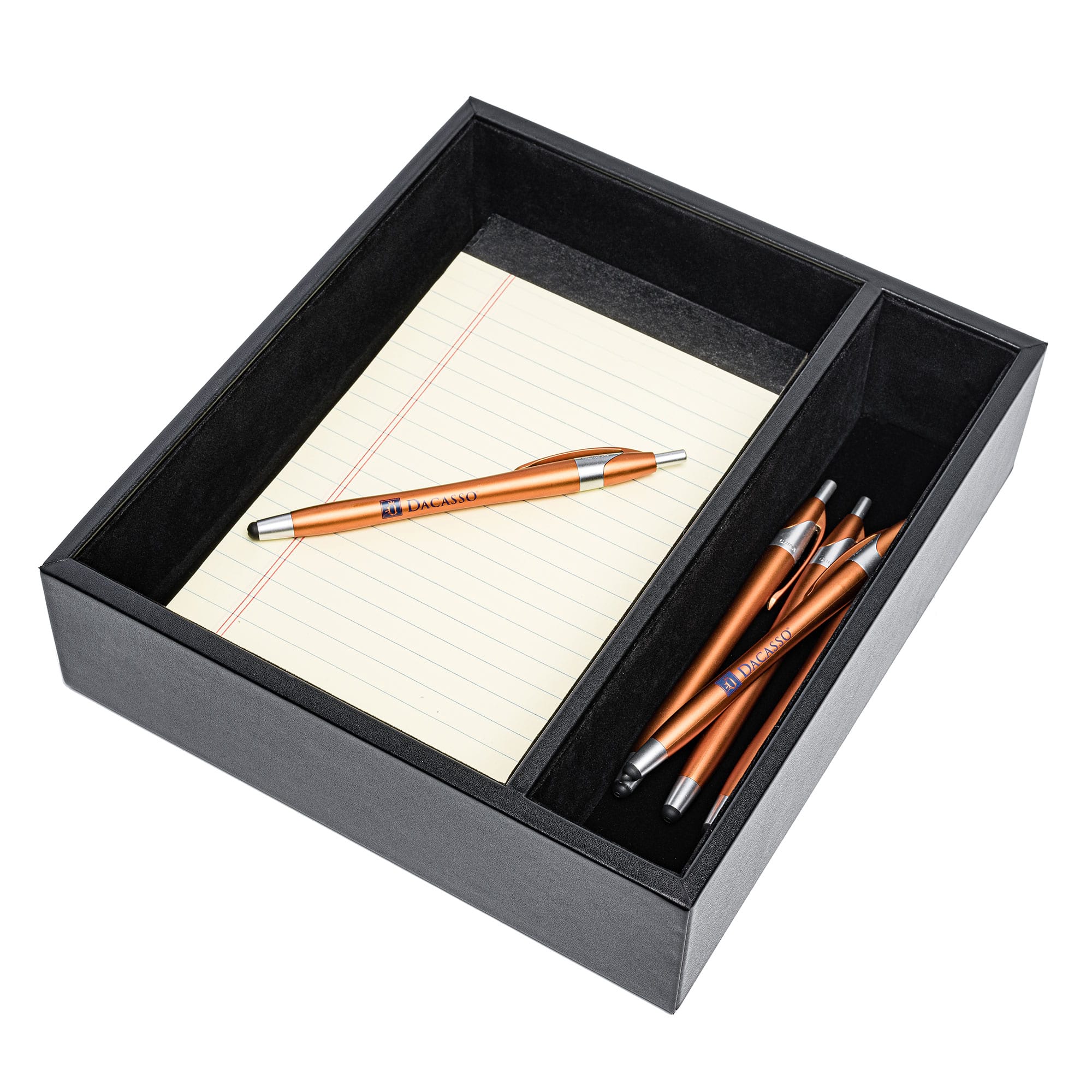 Classic Black Leather Junior Pad Organizer