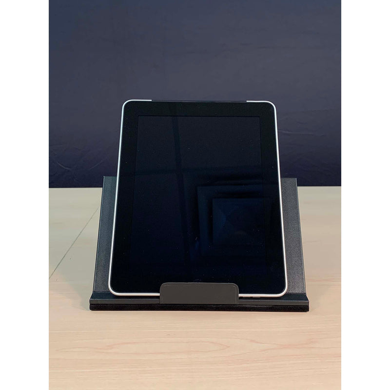 Classic Black Leather Tablet Stand