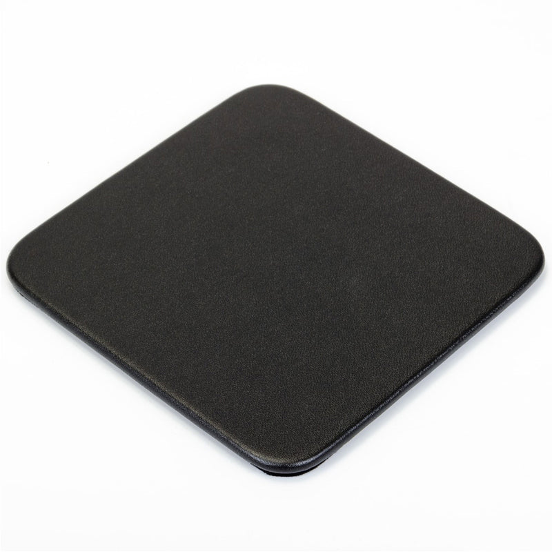 Black Leatherette Square Coaster for Glass Tabletop