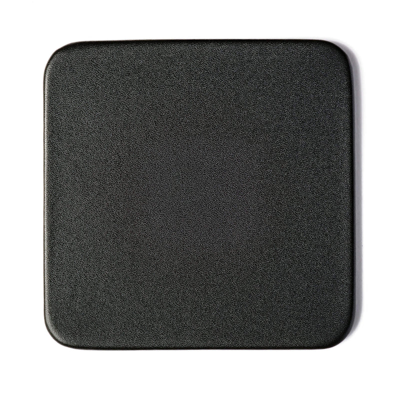 Black Leatherette Square Coaster
