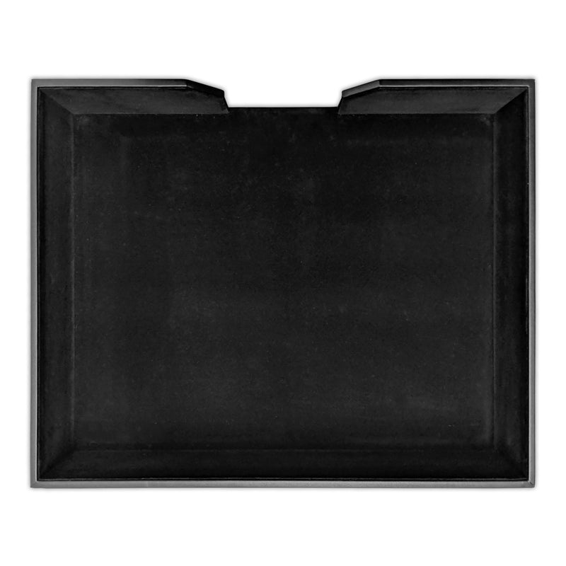 Classic Black Leather 20" x 16" Conf. Pad Holder without Coaster Holders