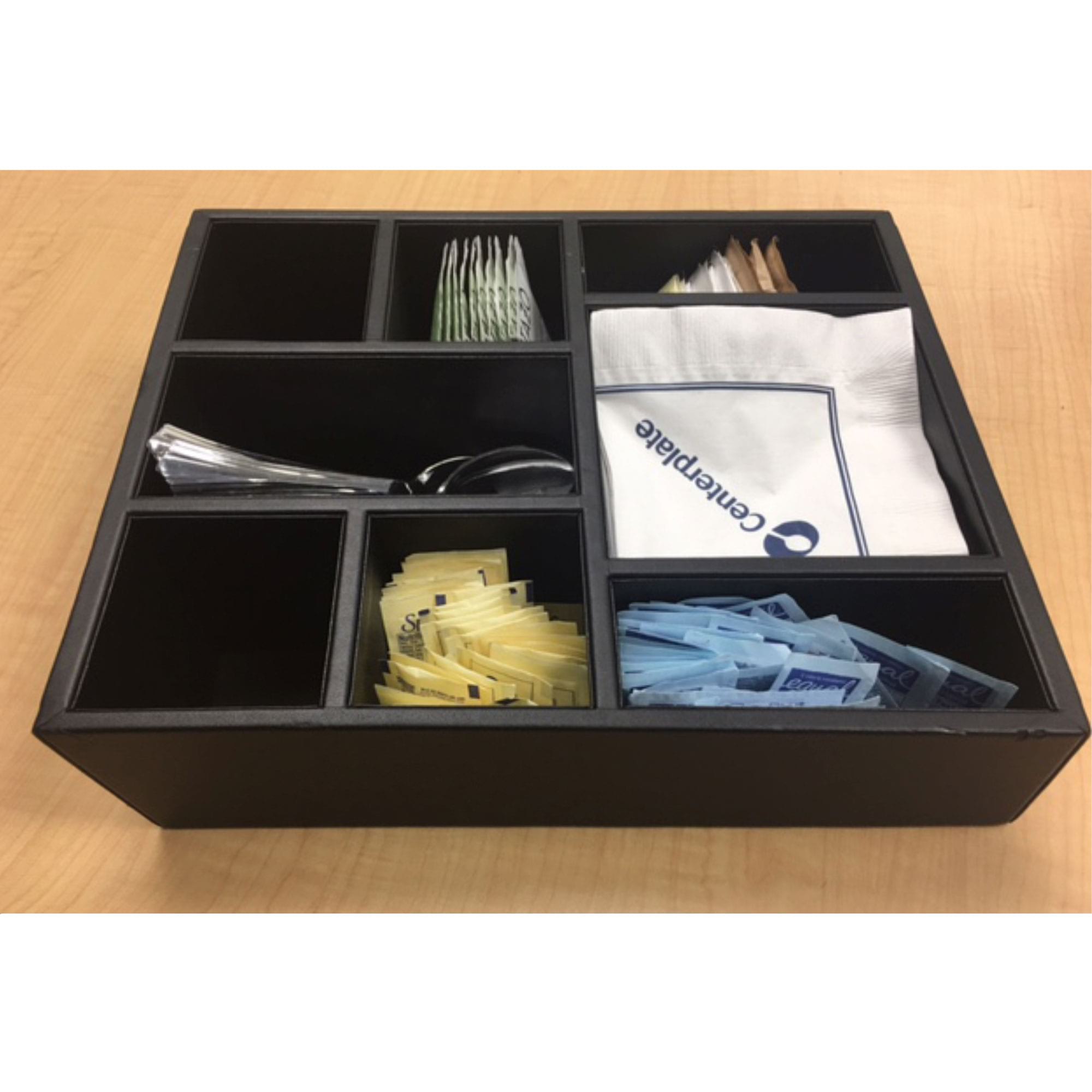 Black Leatherette Condiment Tray