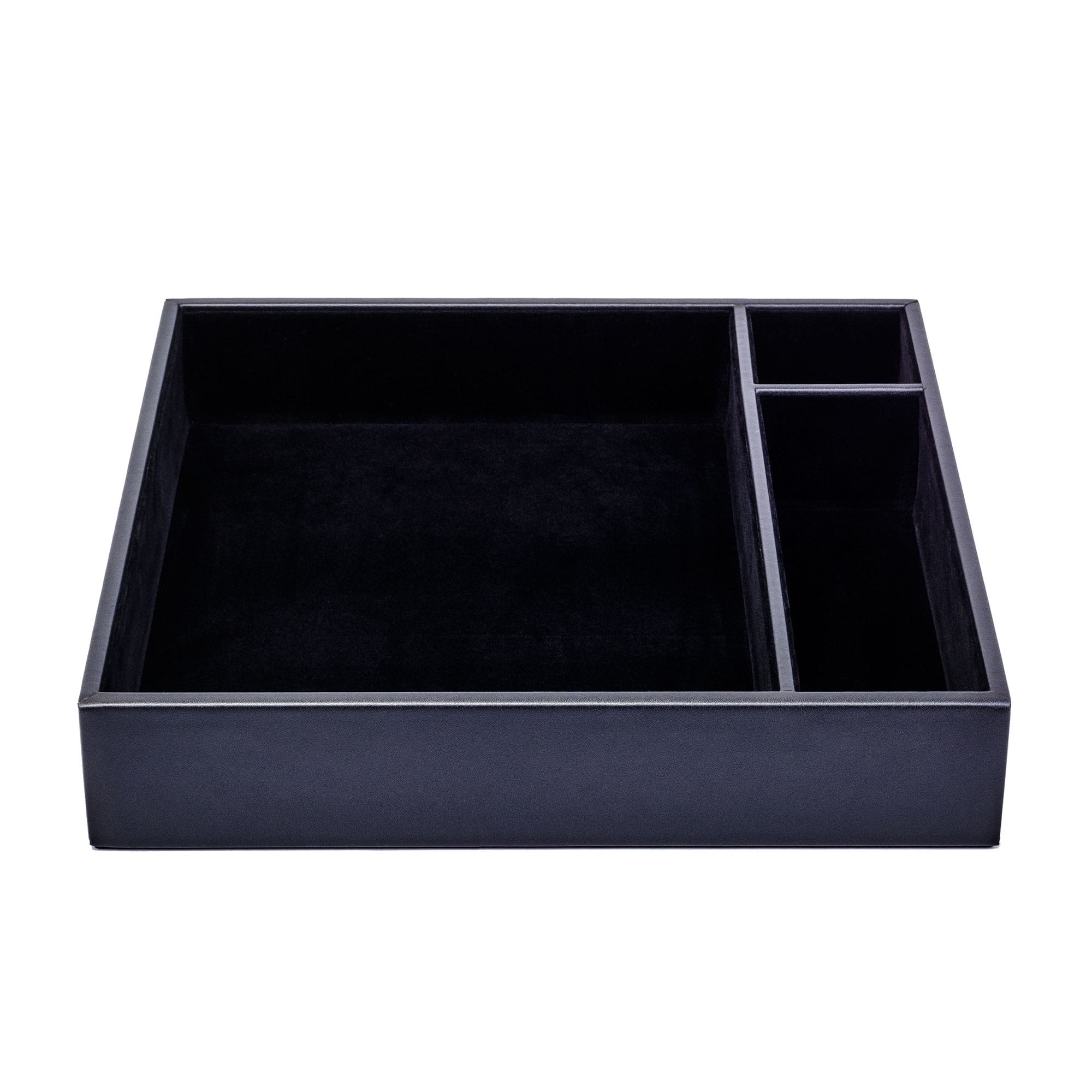 Black Leatherette Conference Room Organizer Tray