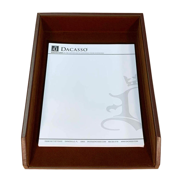 Chocolate Brown Leather Legal-Size Tray