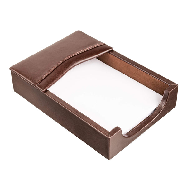 Chocolate Brown Leather 4 x 6 Memo Holder