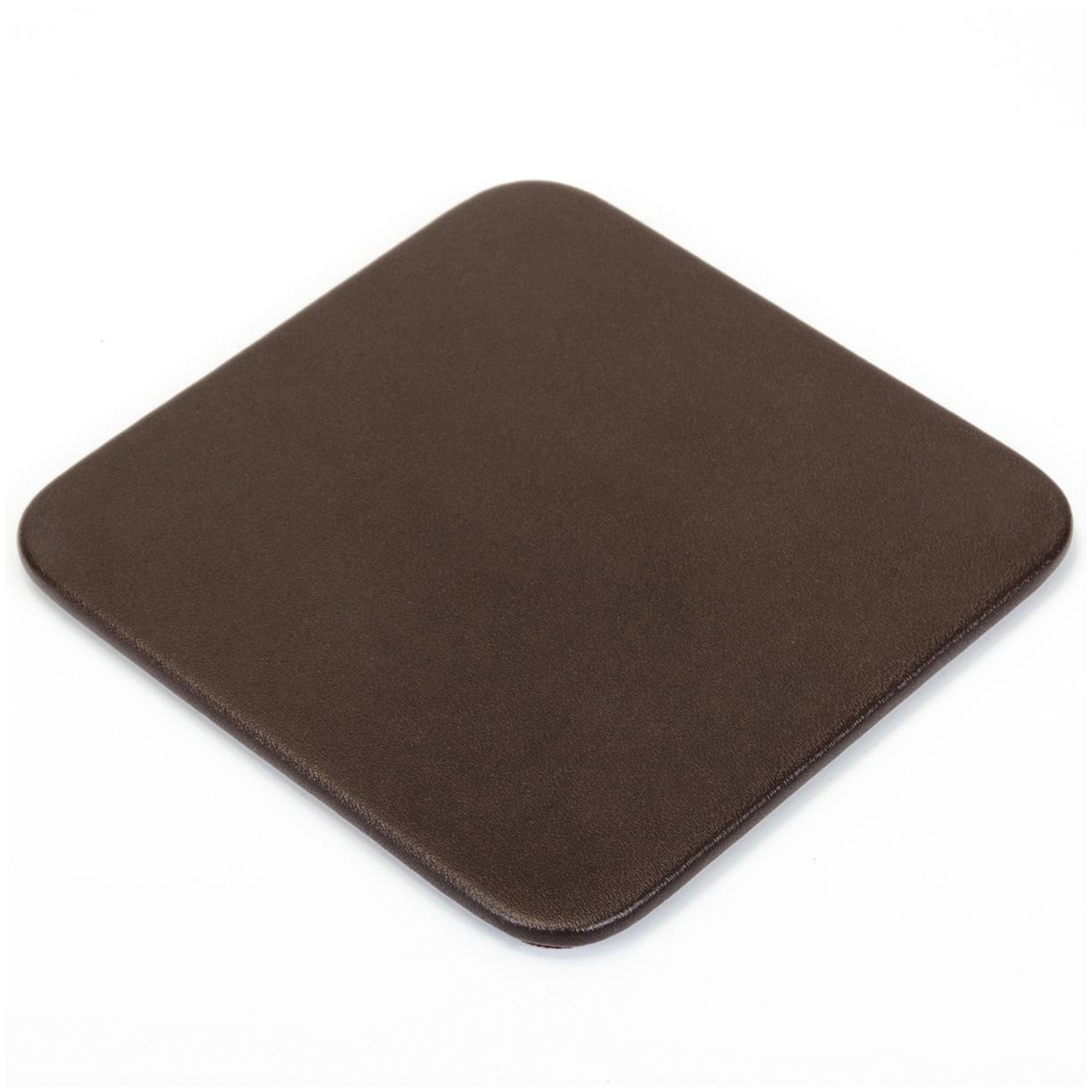 Chocolate Brown Leather 4" Square Coaster