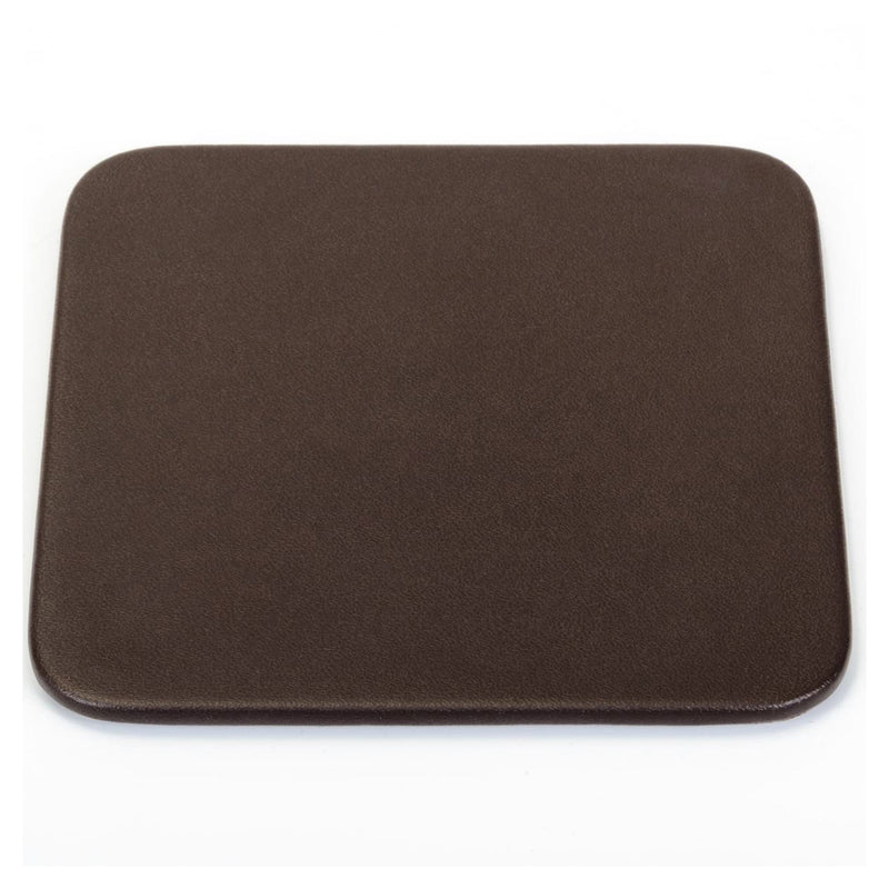 Chocolate Brown Leather 4" Square Coaster