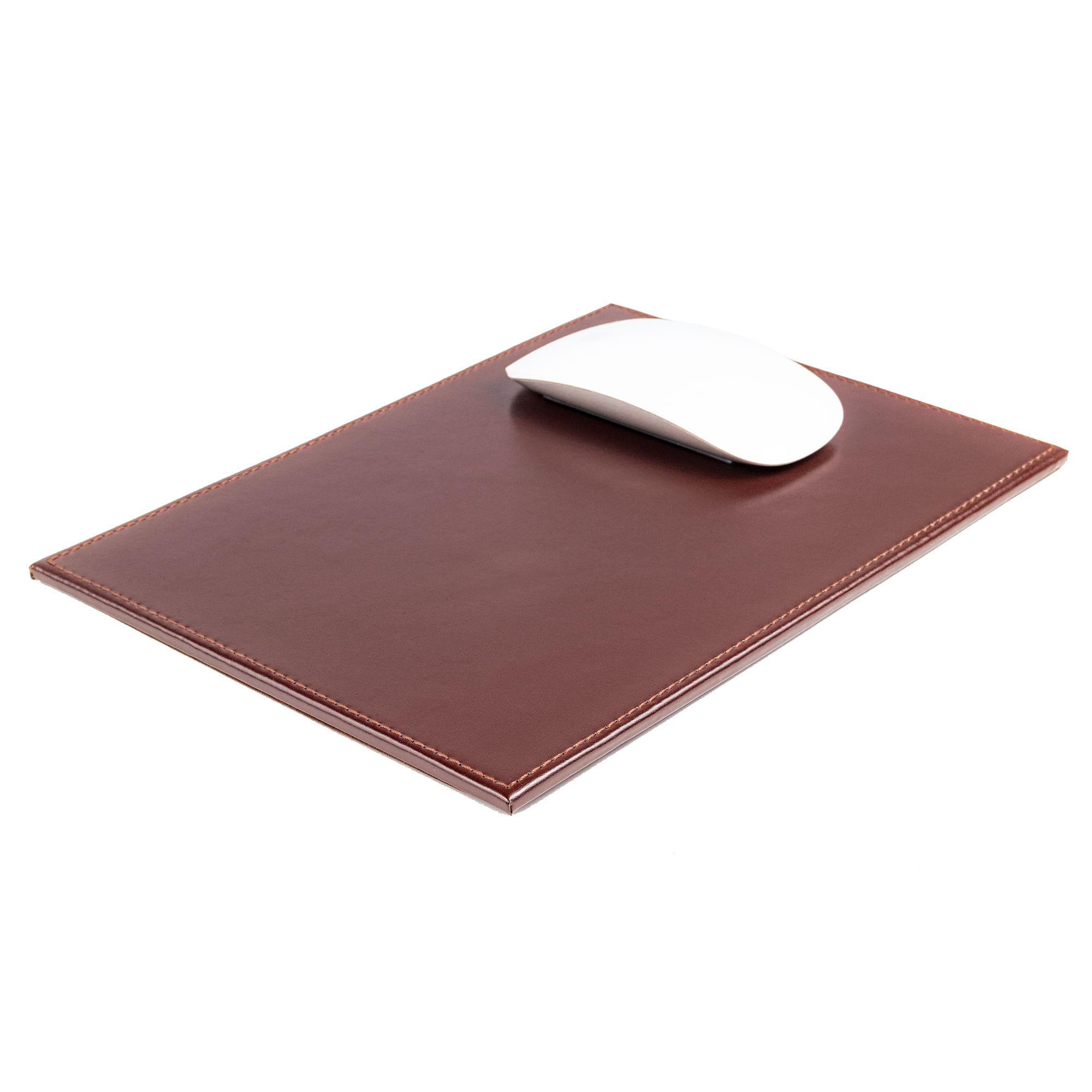 Dark Brown Bonded Leather Mouse Pad
