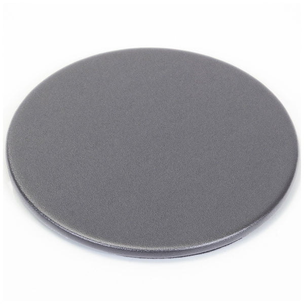 Gray Leather Single Coaster, Round