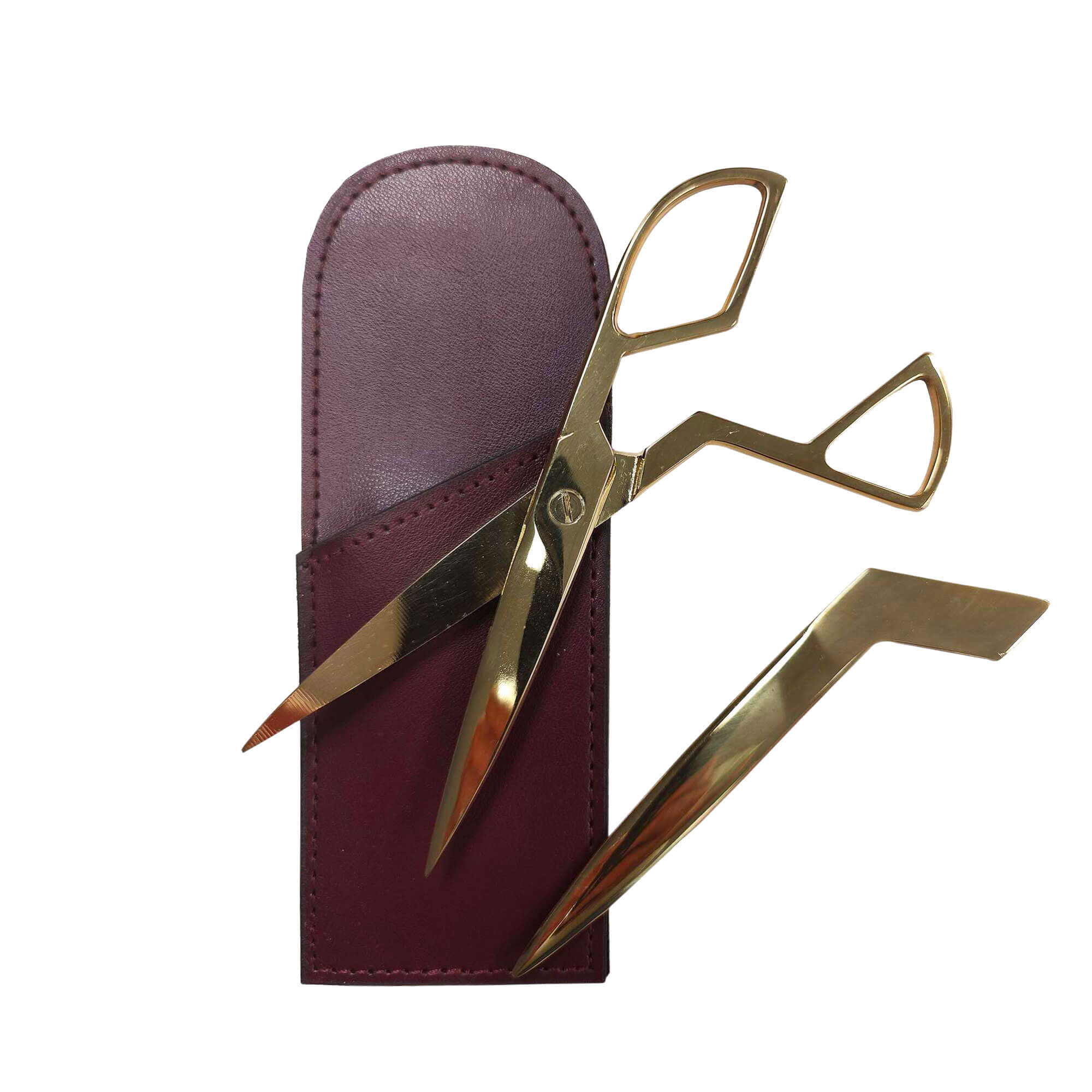 Burgundy Bonded Leather Mini Library Set