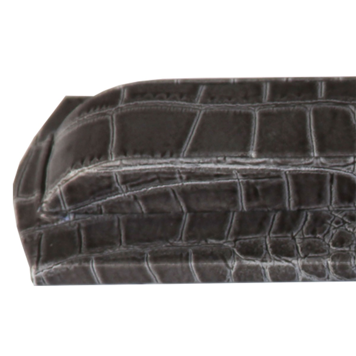 Protacini Castlerock Gray Italian Crocodile Leather Library Set Holder