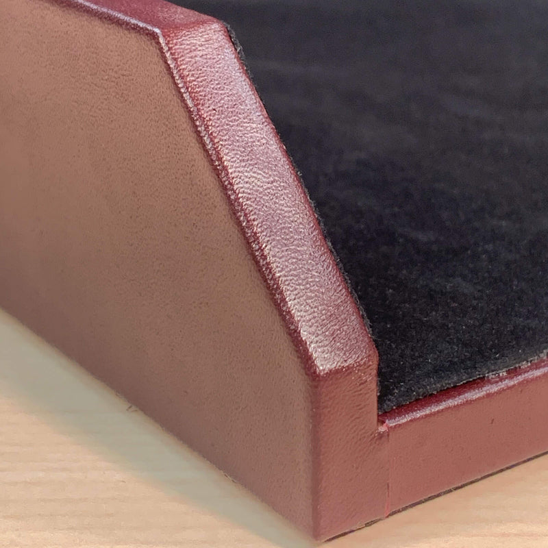 Two-Tone Leather Letter Tray