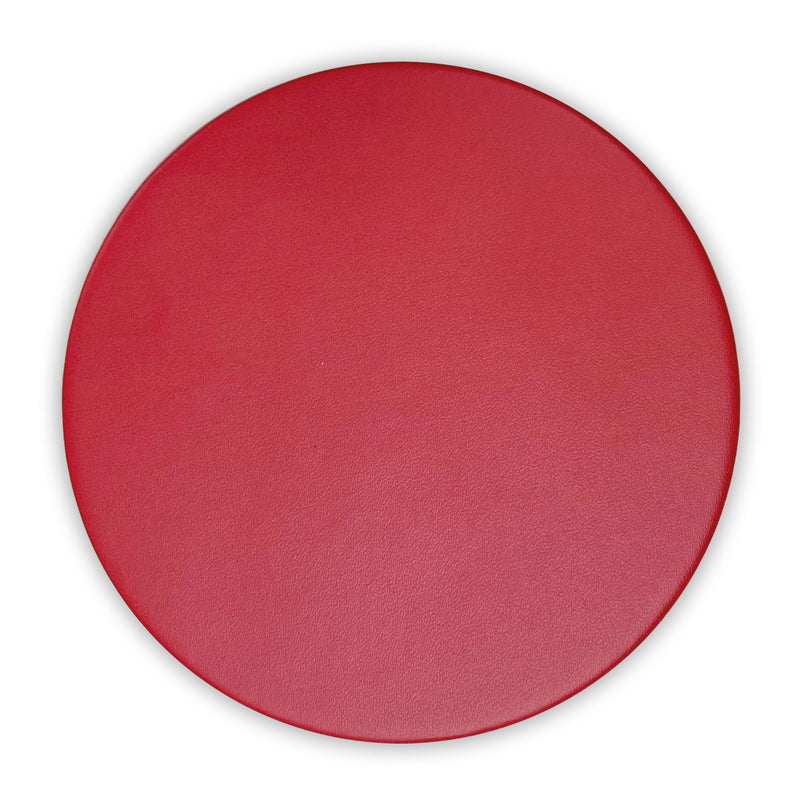 Red Leather Single Coaster, Round