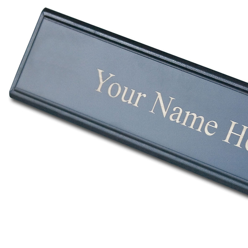 Blackwood and Leather Name Plate