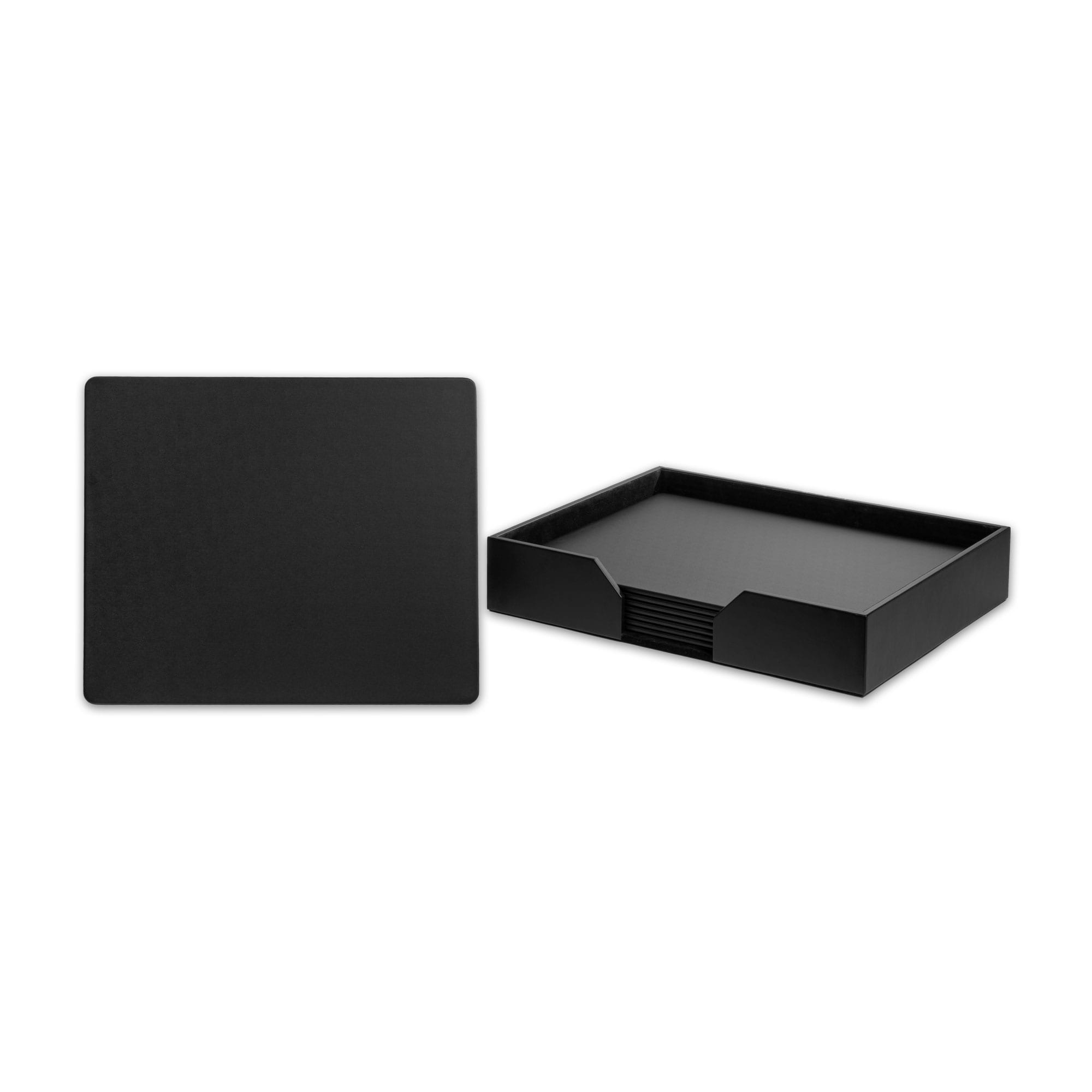 8 Seat Black Leatherette Conference Room Set, 20 x 16 Size Pads