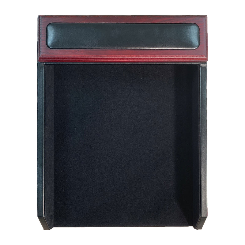 Mahogany (Rosewood) & Black Leather 8-Piece Desk Set