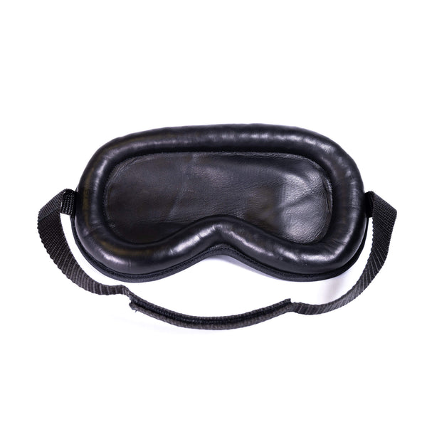 Classic Black Leather Sleep Mask