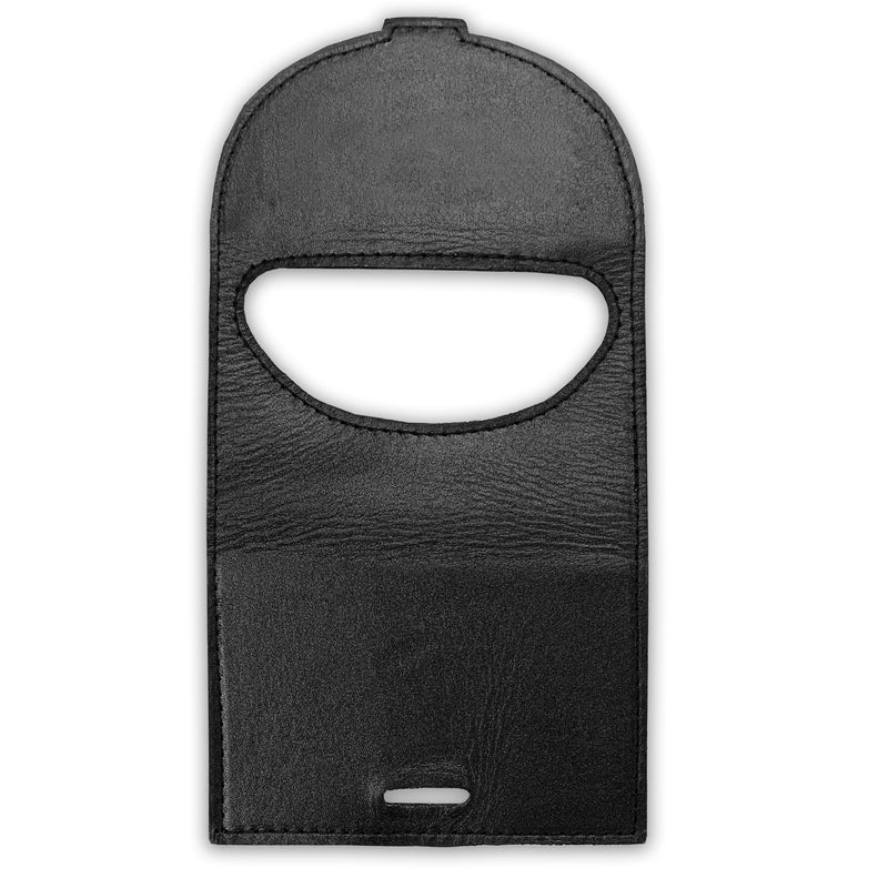 Classic Black Leather Foldable Cell Phone Holder