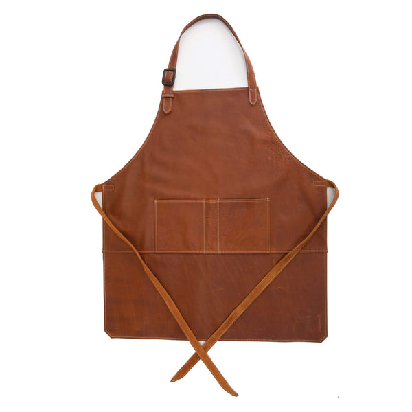 Brown Leather Full Size Apron