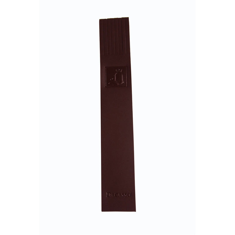 Custom Top-Grain Leather Bookmark - Chocolate Brown