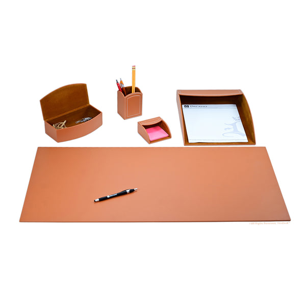Home/Office 5pc Desk Accessory Set - Tan