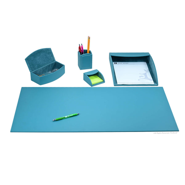 Home/Office 5pc Desk Accessory Set - Teal