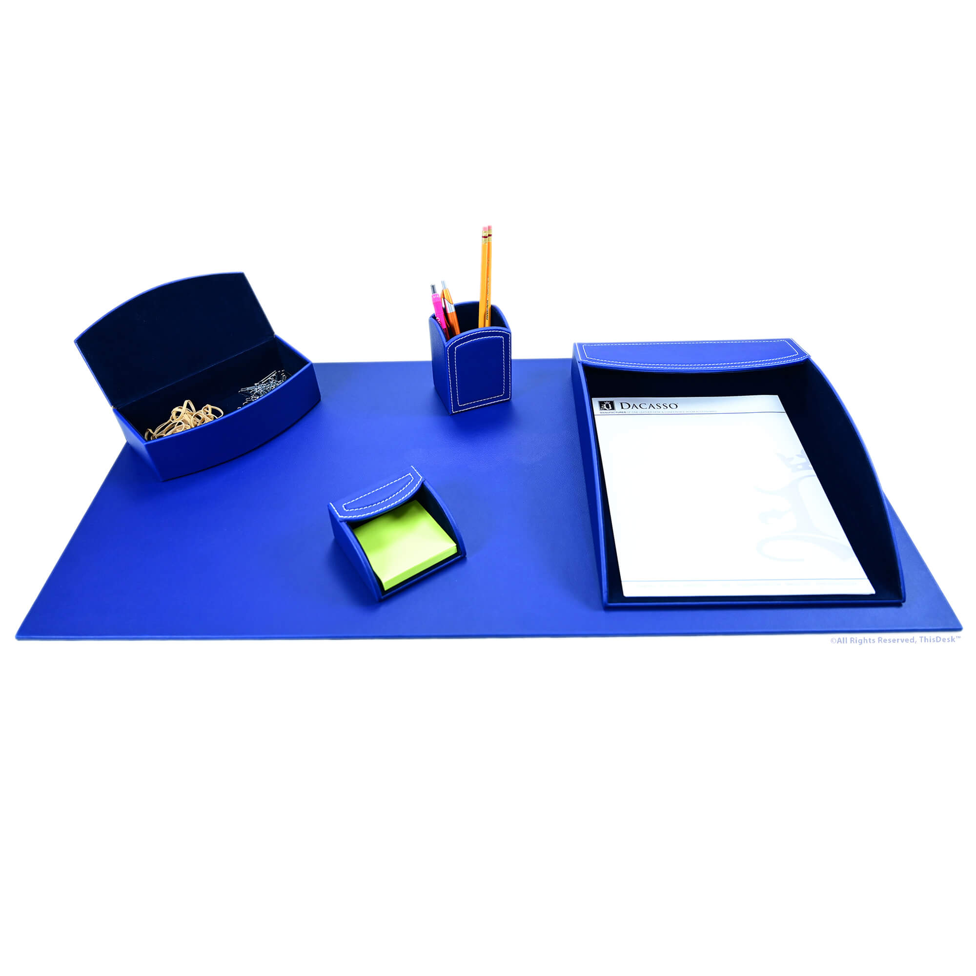 Home/Office 5pc Desk Accessory Set - Royal Blue