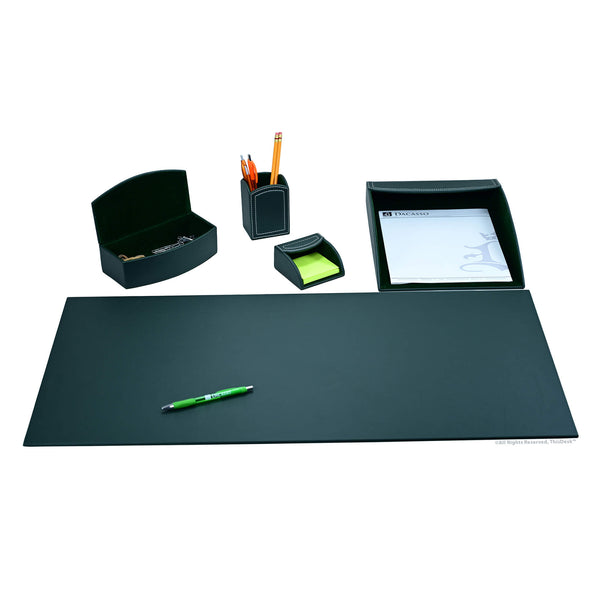Home/Office 5pc Desk Accessory Set - Forest Green