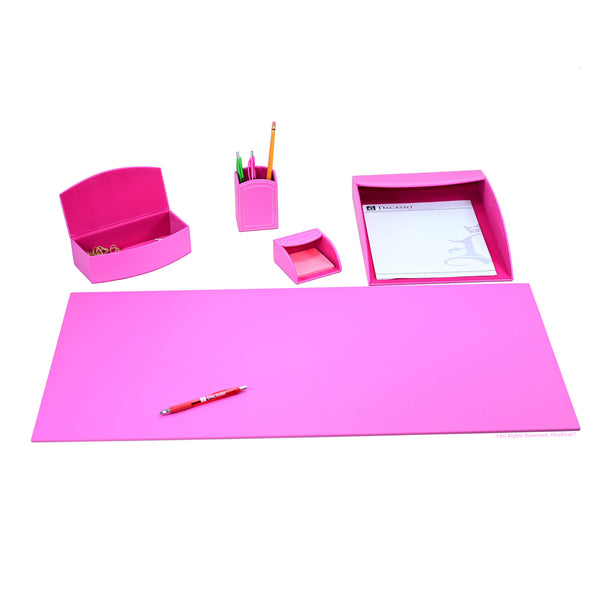 Home/Office 5pc Desk Accessory Set - Pink