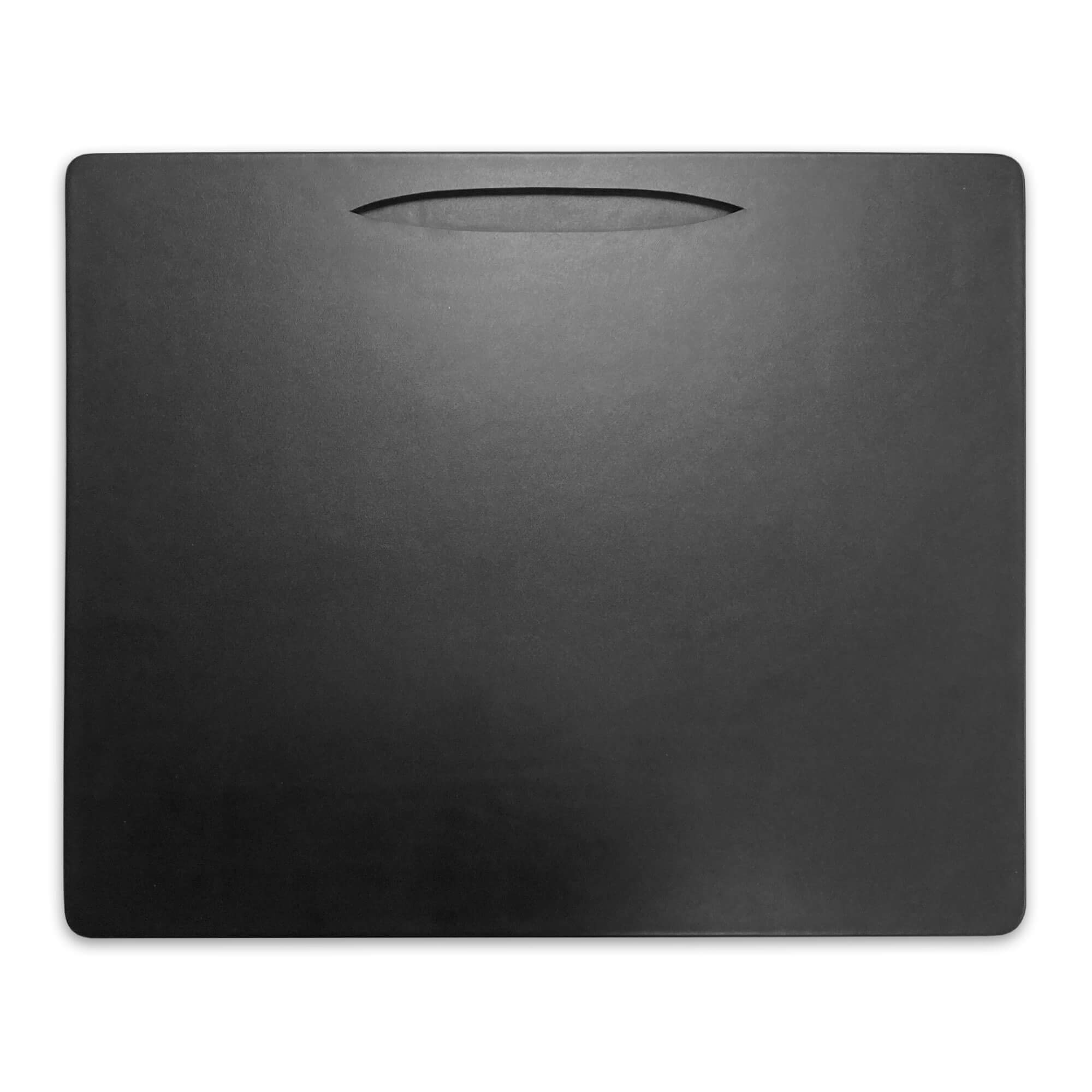 Classic Black Leather Conference Table Pad with Pen Well, 17 x 14