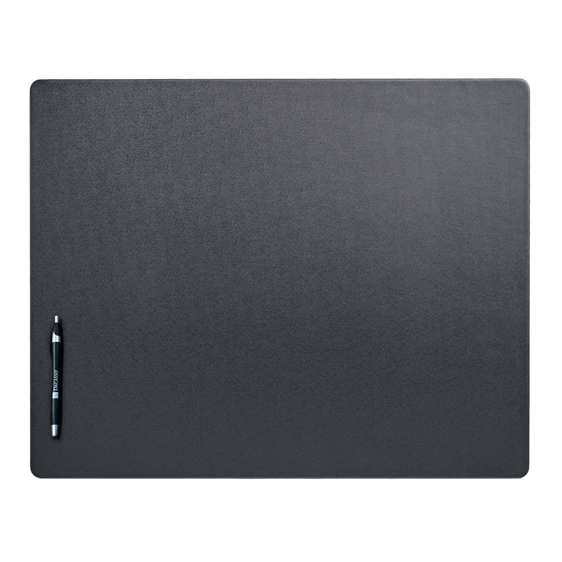 Black Leatherette 24" x 19" Desk Mat without Rails