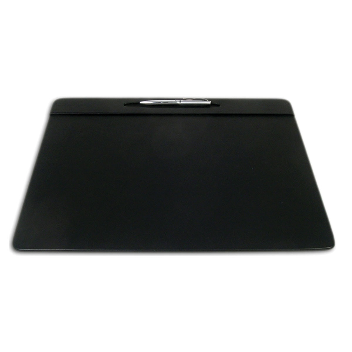 Black Leatherette Conference Pad with Top-Rail Pen Well, 17 x 14