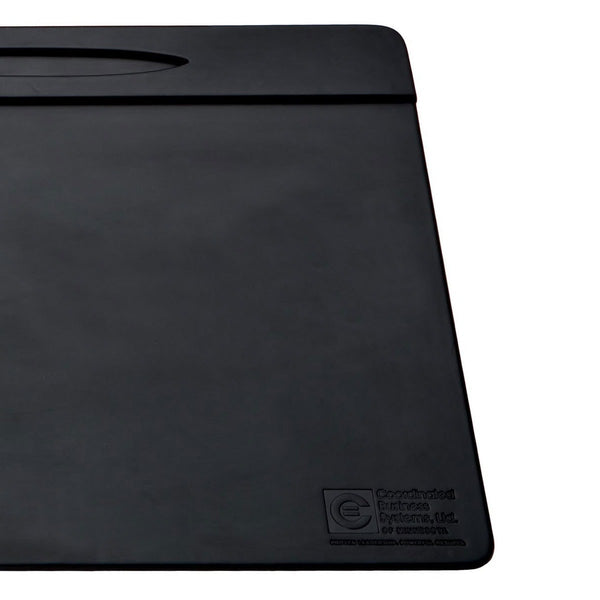 Black Leatherette Conference Pad with Top-Rail Pen Well, 17 x 14