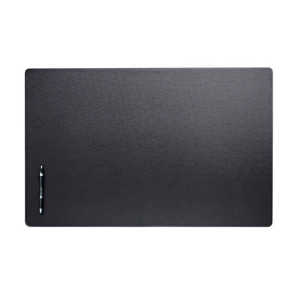 Black Leatherette 30" x 19" Desk Mat without Rails