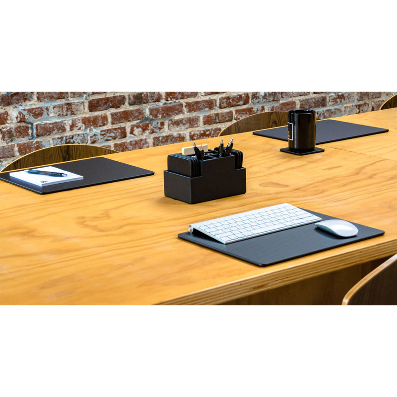 Classic Black Leather 14 x 11.5 Conference Table Pad