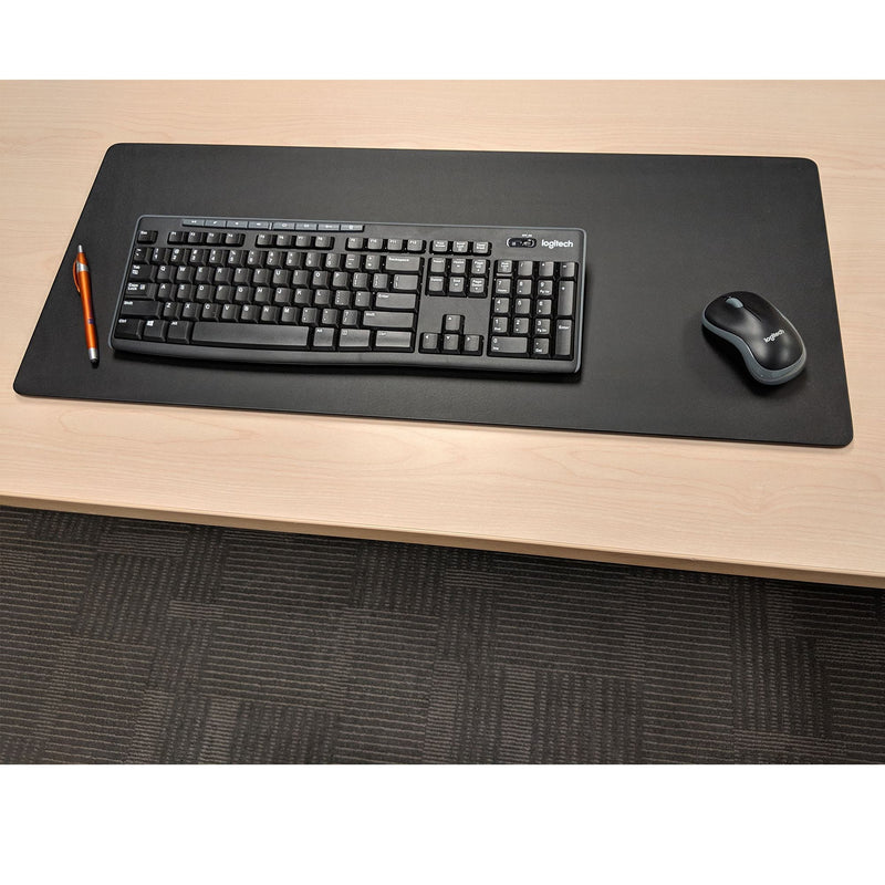Black Leatherette 30" x 12.5" Keyboard/Mouse Desk Mat